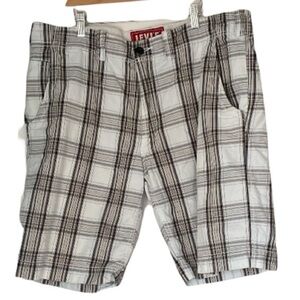 𝅺levi’s Plaid Cotton Mens Shorts